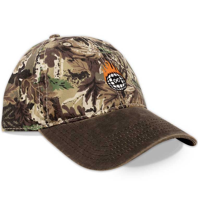Burn Slow Entertainment Globe Logo dad hat