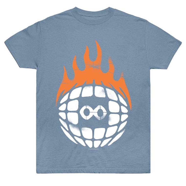Burn Slow Entertainment t-shirt - Globe Stencil